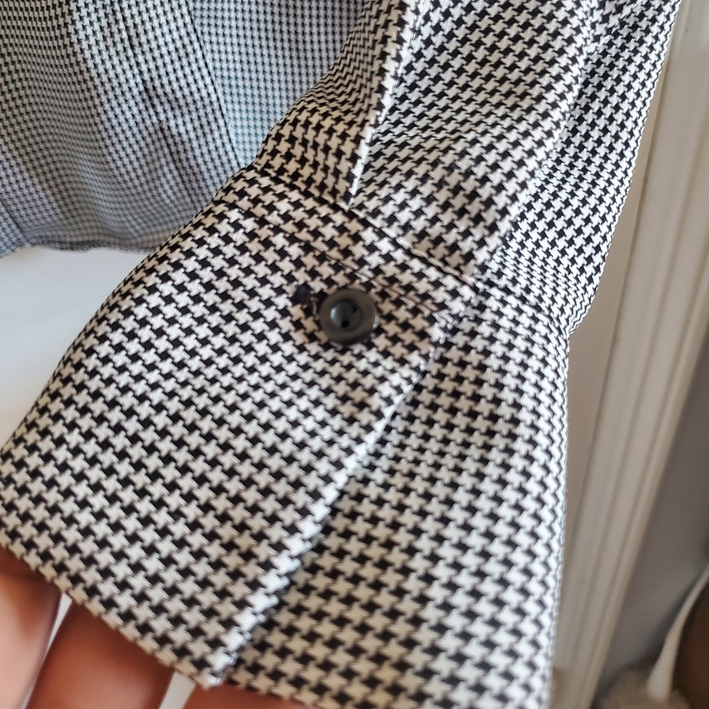 Y2K The Limited Women's Houndstooth Button Up Top Size XL Career Preppy Academia - Picture 4 of 12